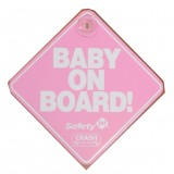 SAFETY 1ST Baby On Board Sign - The Original Pink